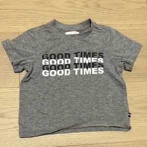 Gray Kids T-Shirt with 'Good Times' Print